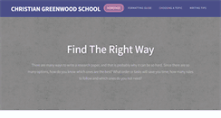 Desktop Screenshot of christiangreenwoodschool.com